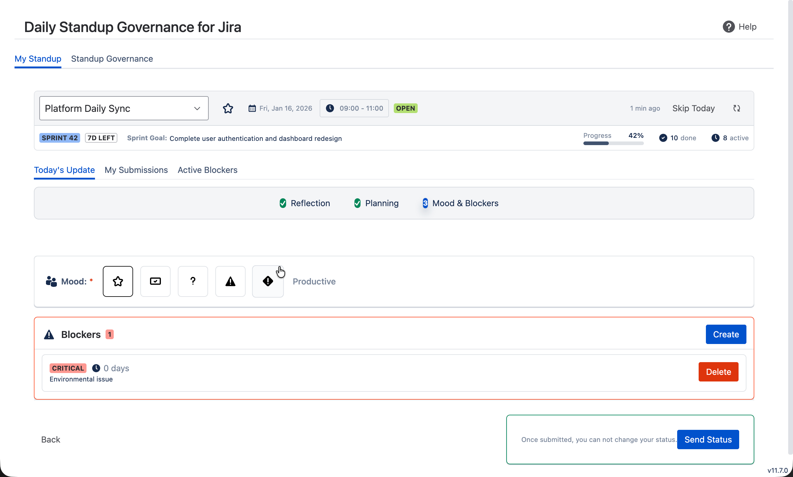 Sprint Goal Header View in Jira