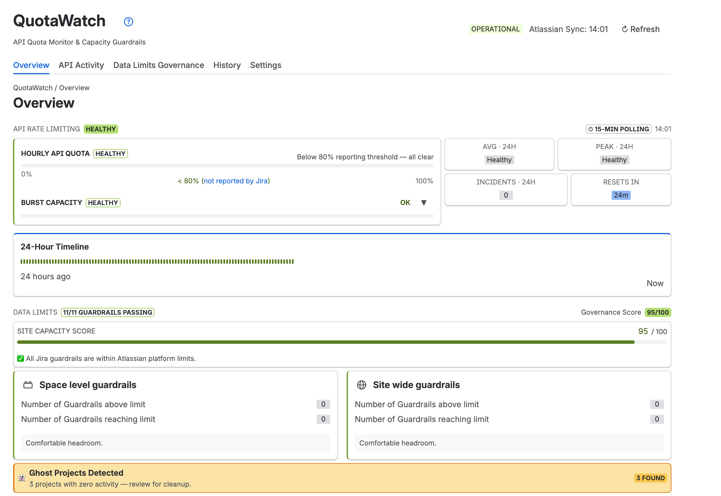 QuotaWatch Jira Interface Preview